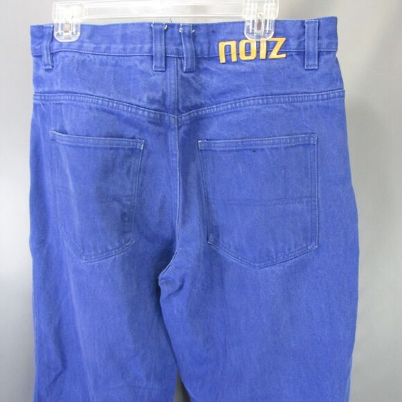 Vintage Noiz Y2K Jeans Men's Size 34x32 Royal‎ Blue Denim Pants Baggy Skater - Picture 1 of 10